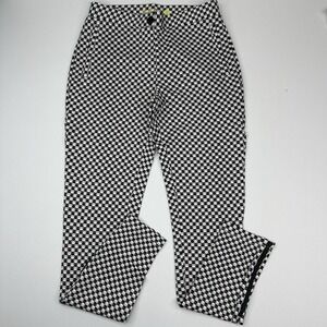 Betabrand Women NWT White Catstooth Skinny-Leg Pencil Dress Yoga Pant Small Long